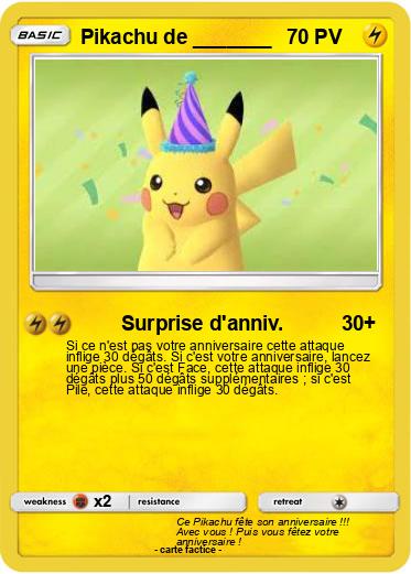Pokemon Pikachu de _______