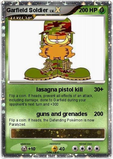 Pokemon Garfield Soldier
