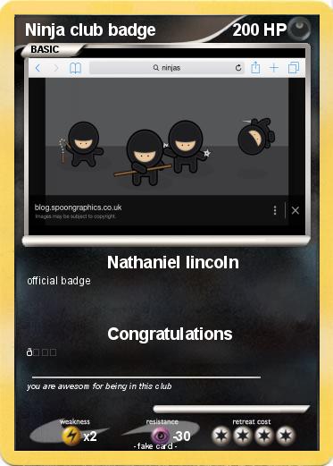 Pokemon Ninja club badge