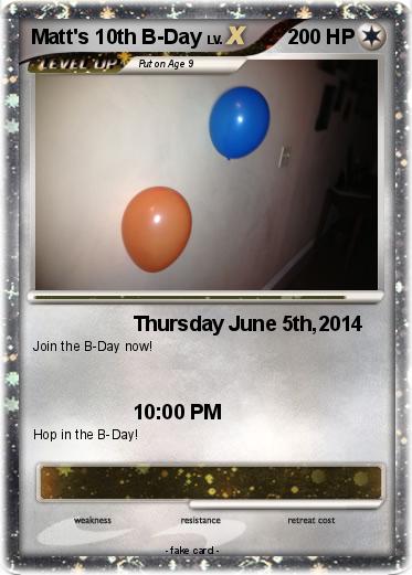 Pokemon Matt's 10th B-Day