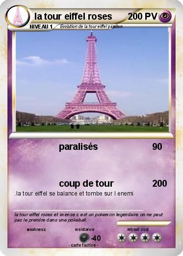 Pokemon la tour eiffel roses