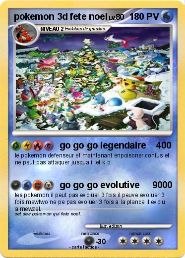 Pokemon pokemon 3d fete noel