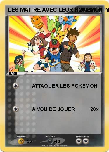Pokemon LES MAITRE AVEC LEUR POKEMON niv: X