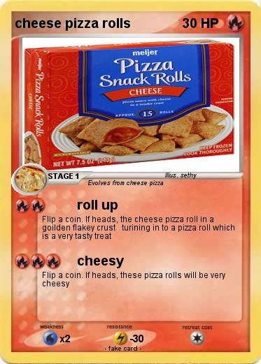 Pokemon cheese pizza rolls