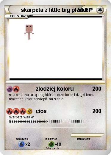 Pokemon skarpeta z little big planet