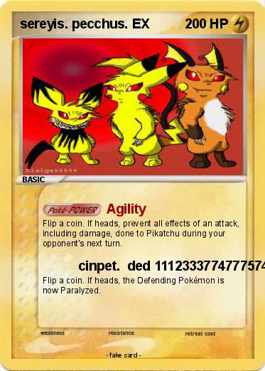 Pokemon sereyis. pecchus. EX