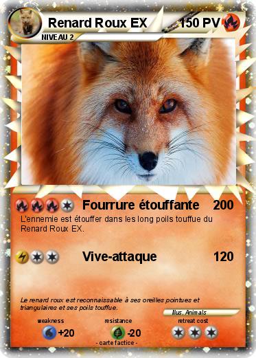 Pokemon Renard Roux EX