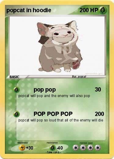 Pokemon popcat in hoodie