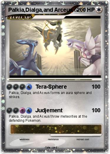 Pokemon Palkia,Dialga,and Arceus