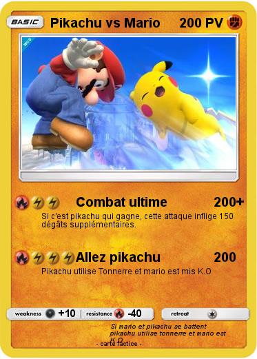 Pokemon Pikachu vs Mario