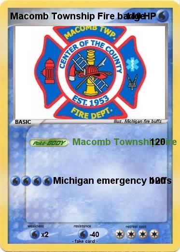 Pokemon Macomb Township Fire badge