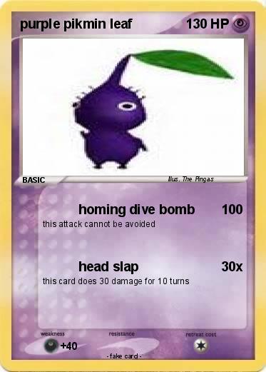 Pokemon purple pikmin leaf