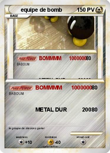 Pokemon equipe de bomb