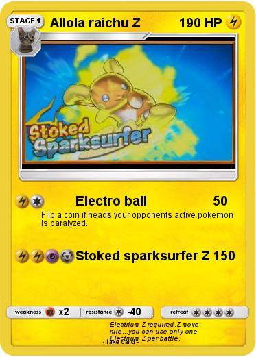 Pokemon Allola raichu Z