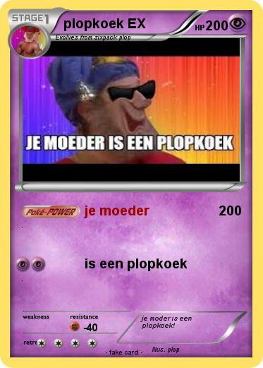 Pokemon plopkoek EX