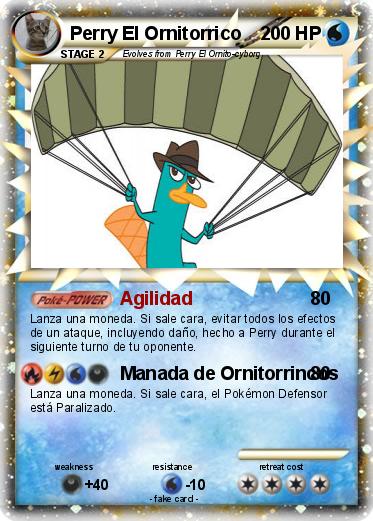 Pokemon Perry El Ornitorrico
