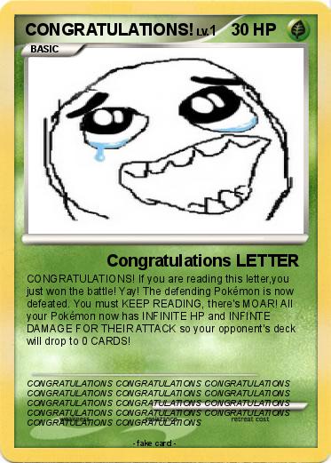 Pokemon CONGRATULATIONS!