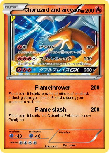 Pokemon Charizard and arceaus