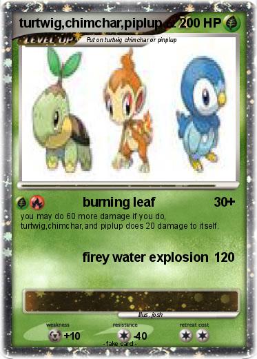 Pokemon turtwig,chimchar,piplup