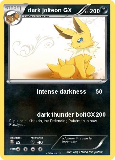 Pokemon dark jolteon GX