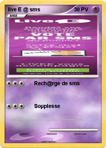 Pokemon live E @ sms