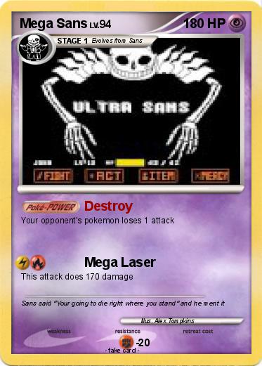 Pokemon Mega Sans
