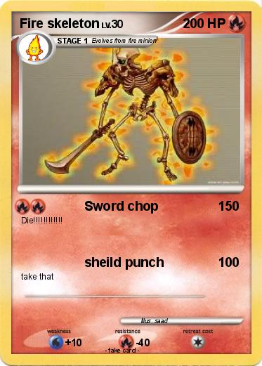 Pokemon Fire skeleton