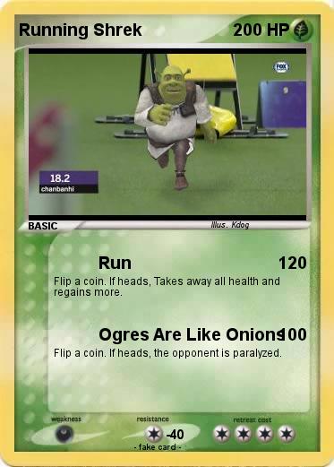 Pokemon Running Shrek