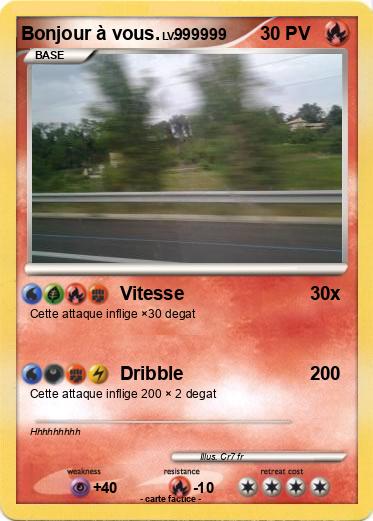 Pokemon Bonjour à vous.