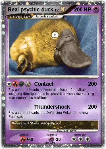 Pokemon Real psychic duck