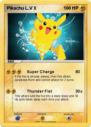 Pokemon Pikachu L.V X