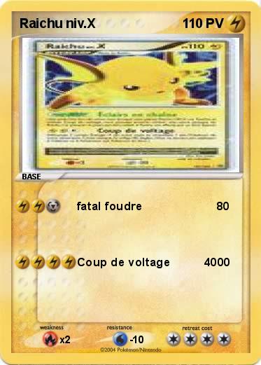 Pokemon Raichu niv.X