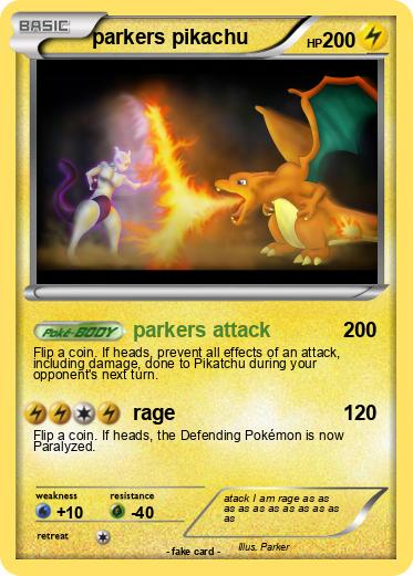 Pokemon parkers pikachu