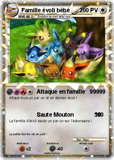 Pokemon Famille évoli bébé