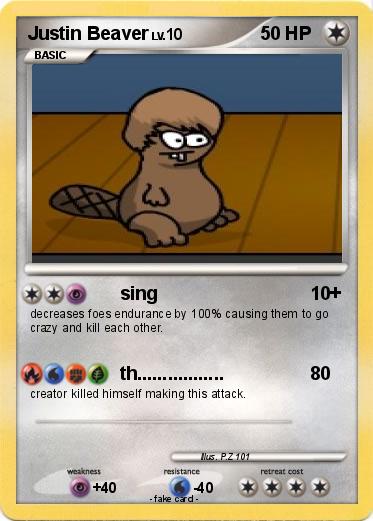 Pokemon Justin Beaver