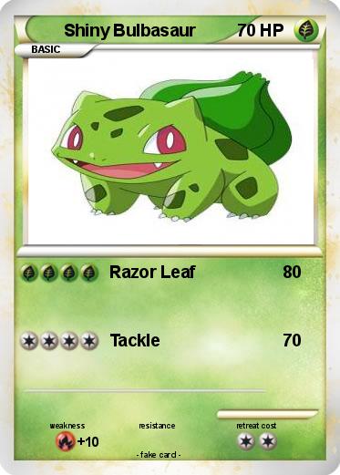 Pokemon Shiny Bulbasaur