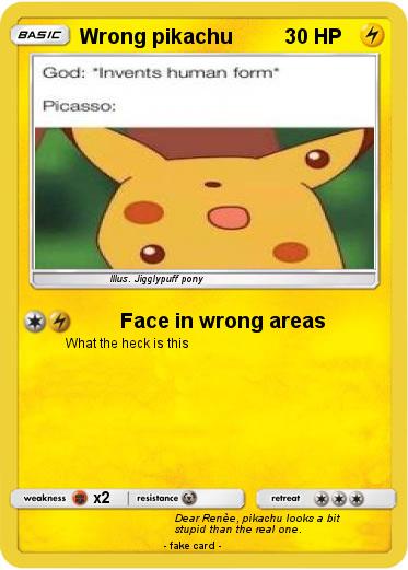 Pokemon Wrong pikachu