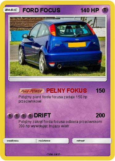 Pokemon FORD FOCUS