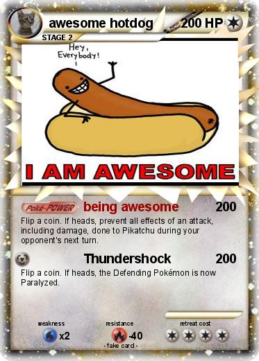 Pokemon awesome hotdog