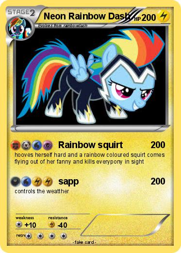 Pokemon Neon Rainbow Dash