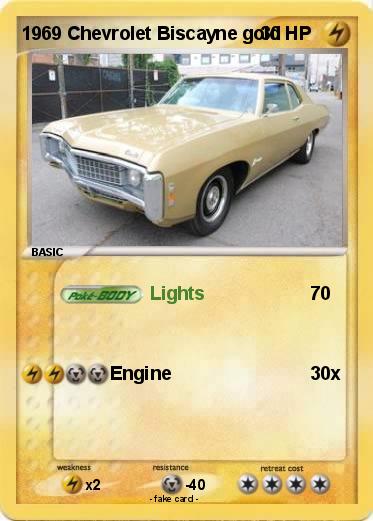 Pokemon 1969 Chevrolet Biscayne gold