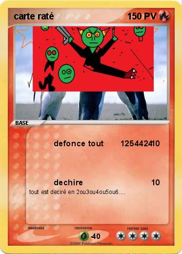 Pokemon carte raté