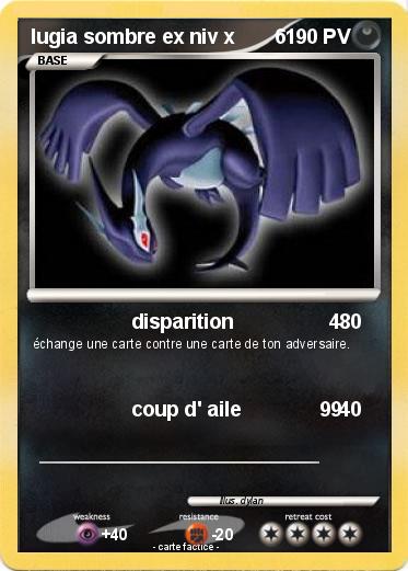 Pokemon lugia sombre ex niv x       6