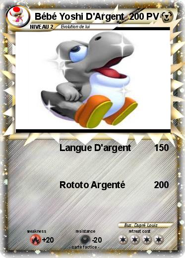 Pokemon Bébé Yoshi D'Argent