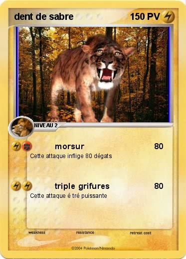 Pokemon dent de sabre               