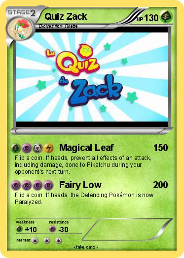 Pokemon Quiz Zack