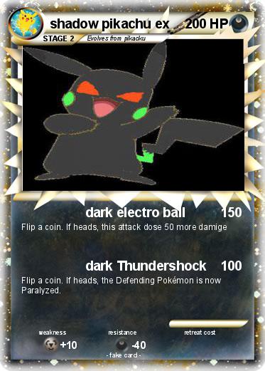 Pokemon shadow pikachu ex