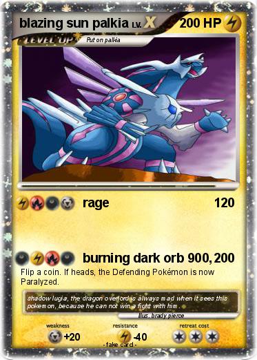Pokemon blazing sun palkia