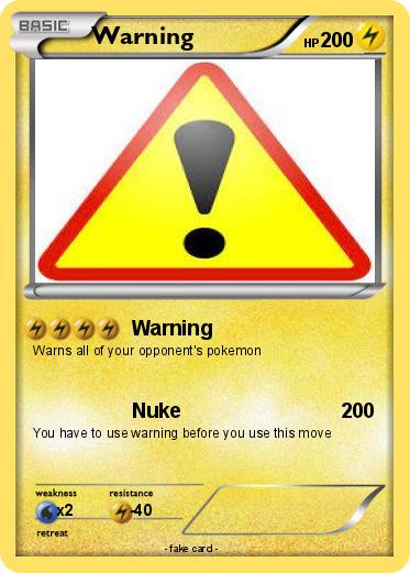 Pokemon Warning