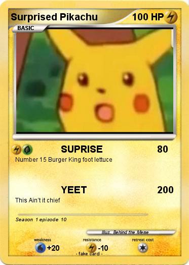 Pokemon Surprised Pikachu